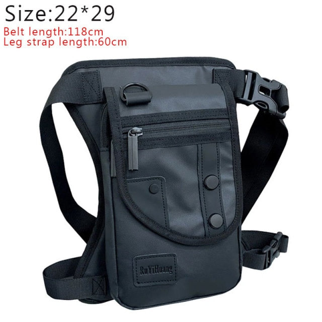 Waterproof Nylon Drop Leg bag For Men Thigh Hip Bum Beltleg Fanny Pack Waist Travel Riding Motorcycle Crossbody Shoulder Bags