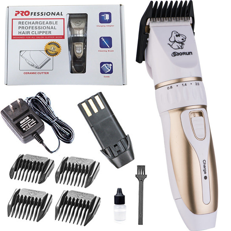 Dog and Dog Shaver Pet Hairdresser Charging Electric Push-shear Cat and Dog Hair Beauty Scissors Ceramic Hair Cutter Head