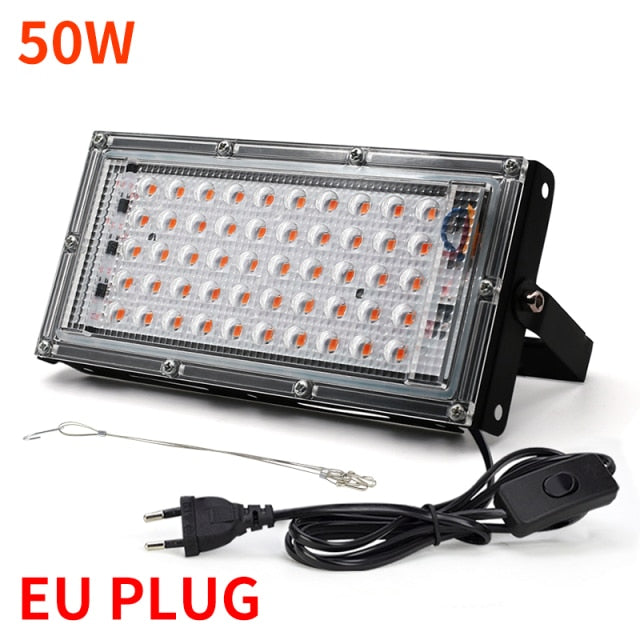 LED Grow Light Full Spectrum Light 220V 50W 100W With EU Plug Led Grow lamps For Greenhouse Hydroponic Flower Seeding Phyto Lamp