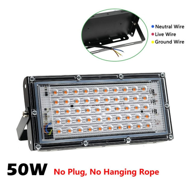 Full Spectrum LED Grow Light With Stand AC220V Phyto Lamp With On/Off Switch For Greenhouse Hydroponic Plant Growth Lighting