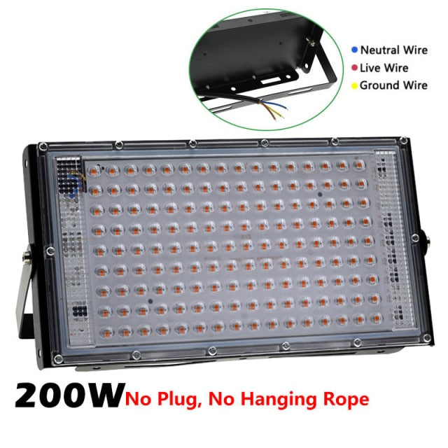 Full Spectrum LED Grow Light With Stand AC220V Phyto Lamp With On/Off Switch For Greenhouse Hydroponic Plant Growth Lighting