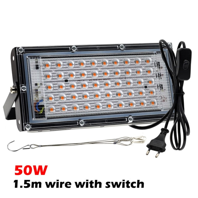 Full Spectrum LED Grow Light With Stand AC220V Phyto Lamp With On/Off Switch For Greenhouse Hydroponic Plant Growth Lighting
