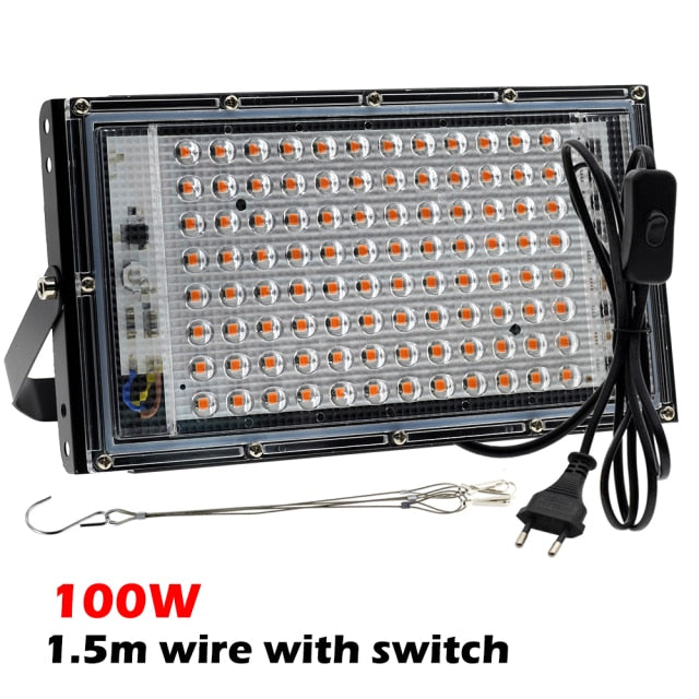 Full Spectrum LED Grow Light With Stand AC220V Phyto Lamp With On/Off Switch For Greenhouse Hydroponic Plant Growth Lighting