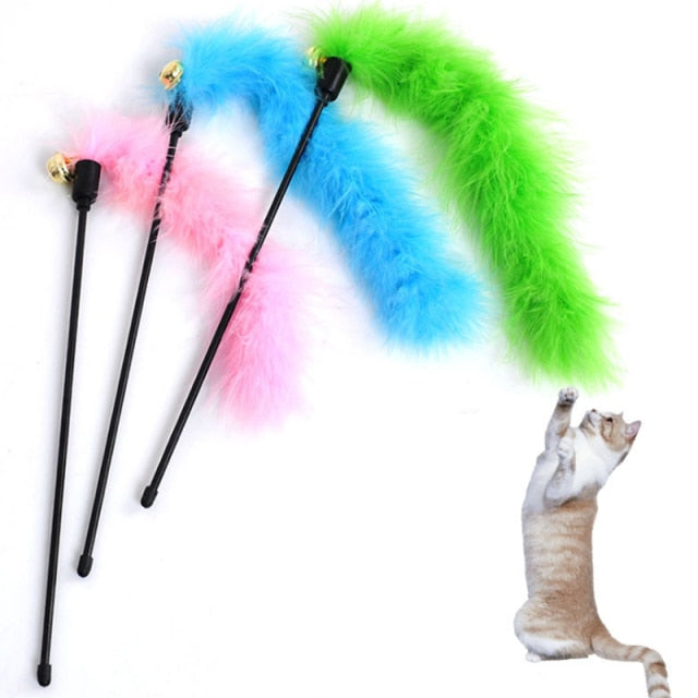 Random Colour Plastic Cat Toys Feather Funny Cat Mice Shape 20 x 10cm False Mouse Pet Products Bottom Sucker Elastic 1PC
