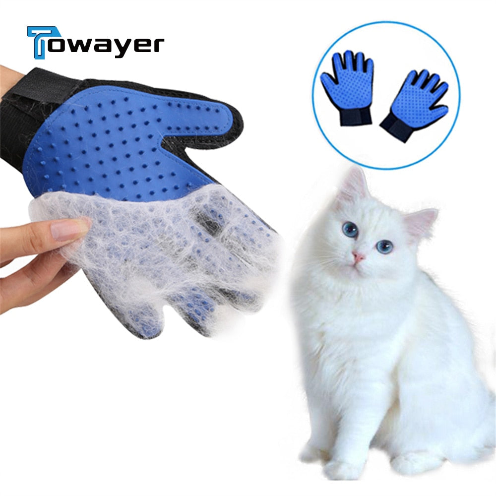 Cat Glove Cat Grooming Glove Pet Brush Glove for Cat Dog Hair Remove Brush Dog Deshedding Cleaning Combs Massage Gloves
