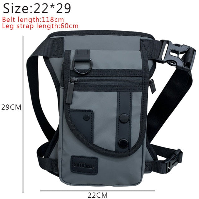 Waterproof Nylon Drop Leg bag For Men Thigh Hip Bum Beltleg Fanny Pack Waist Travel Riding Motorcycle Crossbody Shoulder Bags