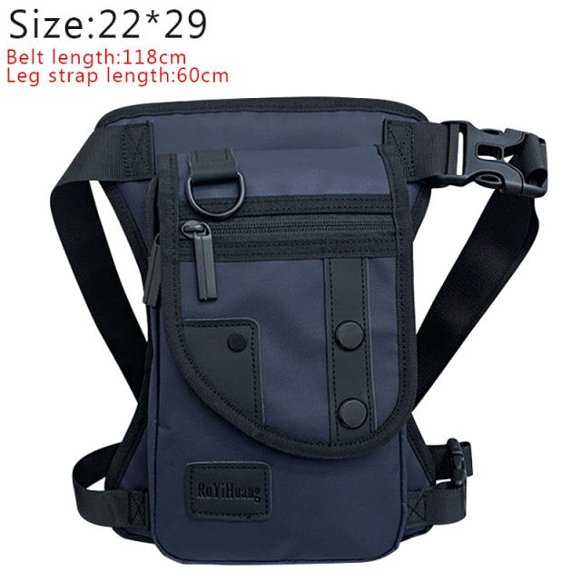 Waterproof Nylon Drop Leg bag For Men Thigh Hip Bum Beltleg Fanny Pack Waist Travel Riding Motorcycle Crossbody Shoulder Bags
