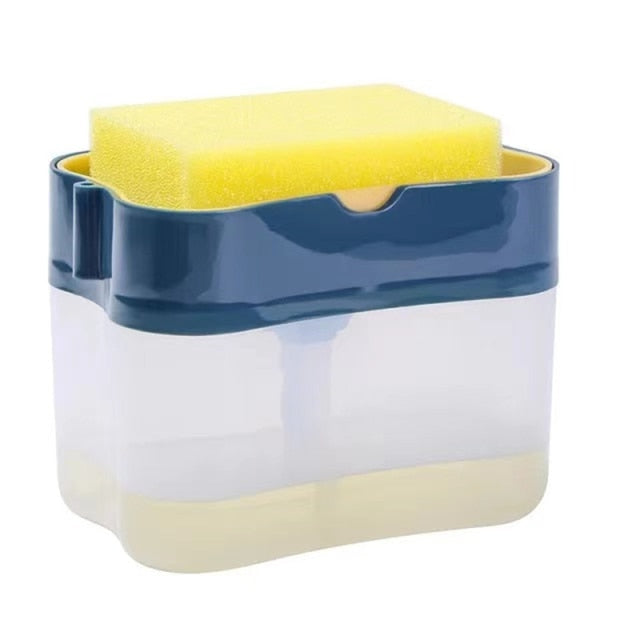 Soap Dispenser Pump With Sponge Manual Cleaning Liquid Dispenser Container Manual Press Soap Organizer Kitchen Tool cocina