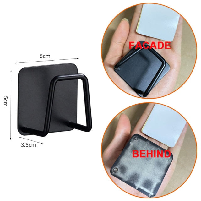 Kitchen Stainless Steel Sink Sponges Holder Self Adhesive Drain Drying Rack Kitchen Wall Hooks Accessories Storage Organizer